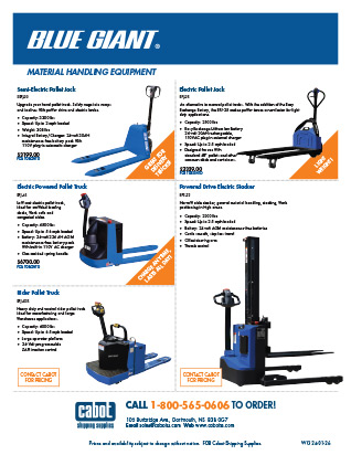 Cabot Shipping - Blue Giant Material Handling Flyer