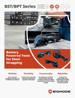 Cabot Shipping - Signode BST-BPT Battery Powered Tools for Steel Strapping Flyer