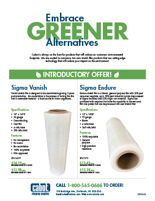 Cabot Shipping - Environmentally Friendlier Stretch Film Flyer