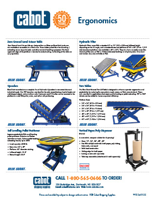 Cabot Shipping - Ergonomics Flyer