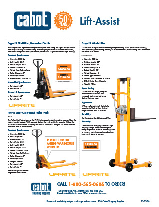 Cabot Shipping - Lift-Rite Lift Assist Flyer