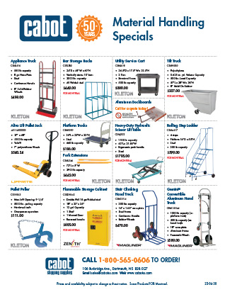 Cabot Shipping - Material Handling Flyer