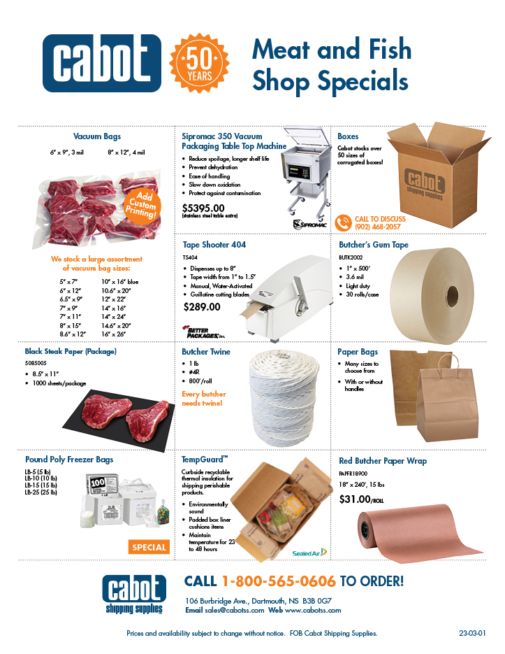 Cabot Shipping - Meat and Fish Shop Specials Flyer