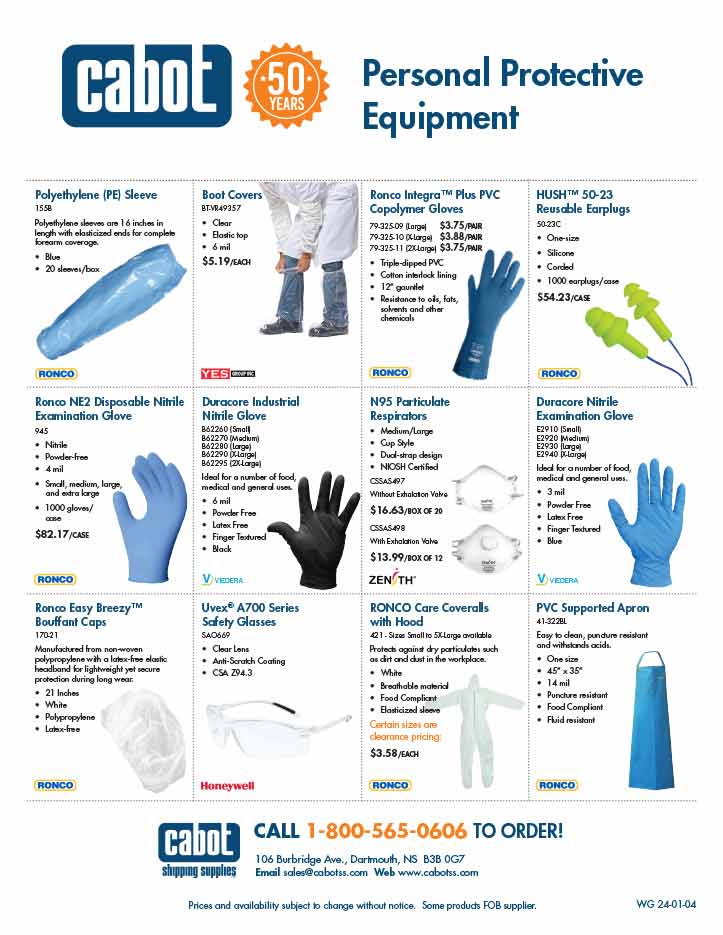 Cabot Shipping - Personal Protective Equipment Flyer