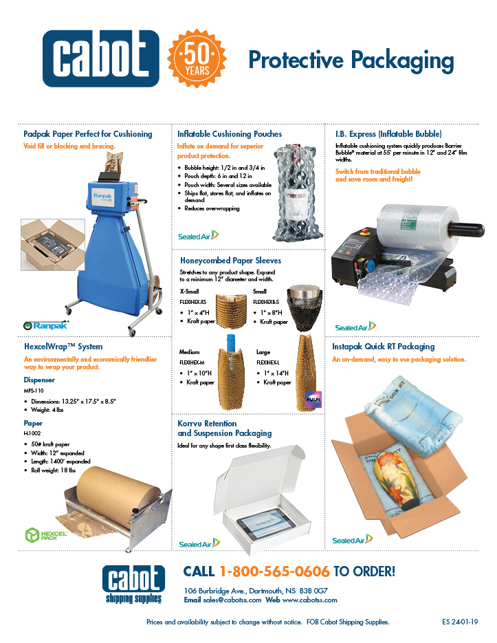 Cabot Shipping - Protective Packaging Flyer