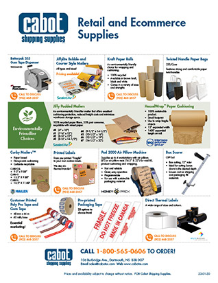 Cabot Shipping - Retail and Ecommerce Supplies Flyer
