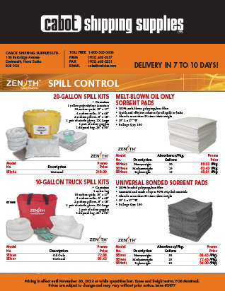 Cabot Shipping - PPG Zenith Spill Control Products - Issue 2977