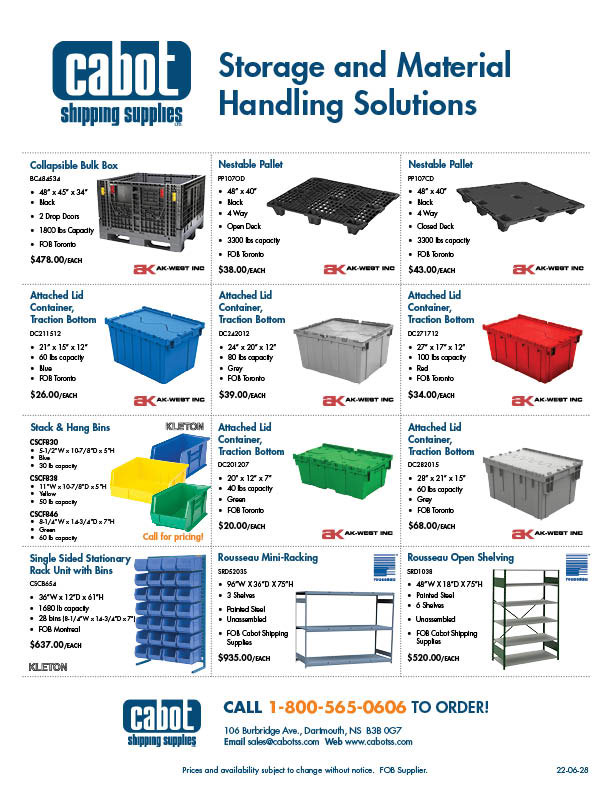 Cabot Shipping - Storage and Material Handling Solutions Flyer
