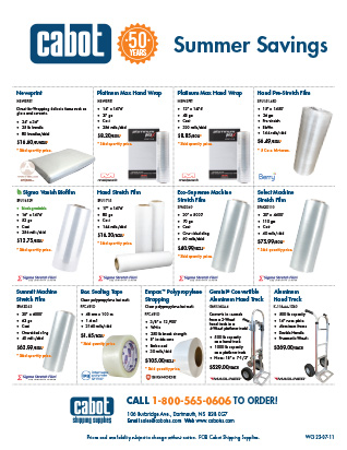 Cabot Shipping - Clearance Flyer