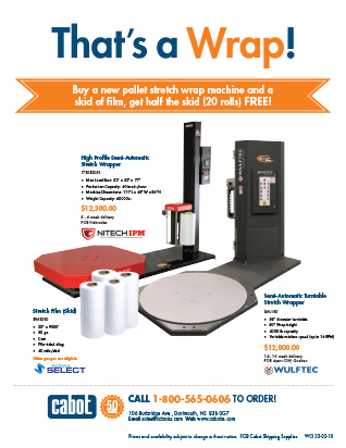 Cabot Shipping - That's a Wrap! (Stretch Film Machines) Flyer