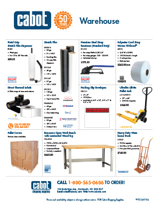 Cabot Shipping - Warehouse Flyer