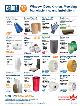 Cabot Shipping - Window, Door, Kitchen, Moulding Manufacturing and Installations Flyer