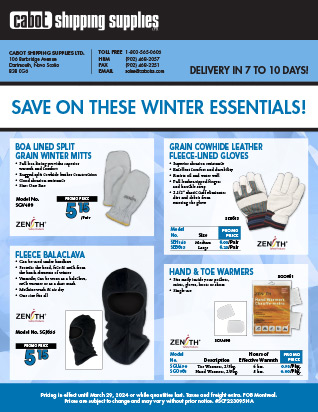 Cabot Shipping - Winter Specials Flyer (SCF223095NA)
