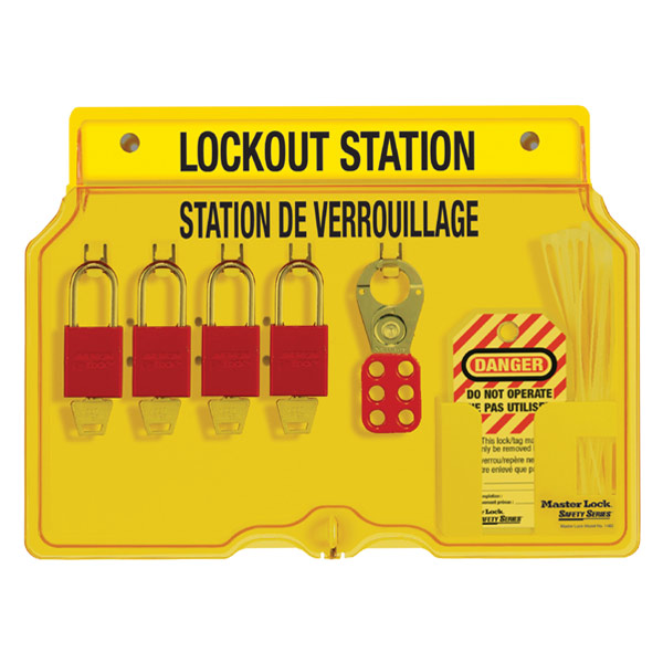CSSAO603 - LOCKOUT STATION  4-LOCK : 4 padlocks included, 12-1/4" x 16" x 1-3/4"
