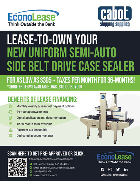 Lease-to-Own Semi-Auto Side Belt Drive Case Sealer Flyer