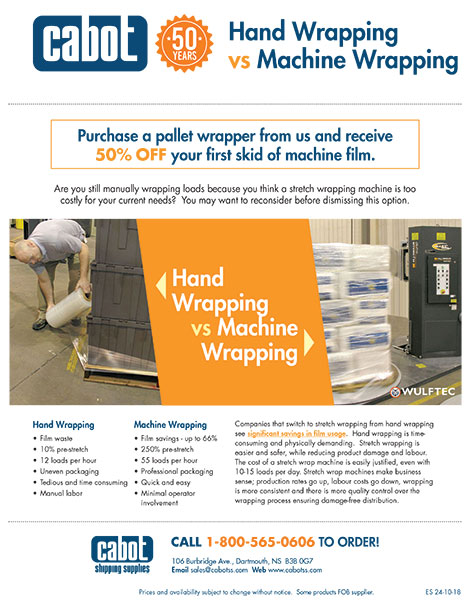 Hand Wrapping vs Machine Wrapping Flyer