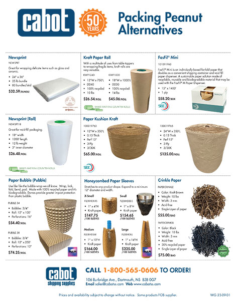 Packing Peanut Alternatives Flyer