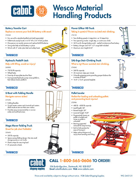 Wesco Material Handling and Drum Equipment Flyer