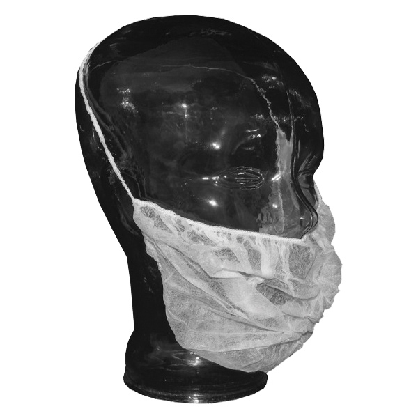 1791T - BEARD COVER NON-WOVEN WHITE : one size, non-woven, polypropylene, white