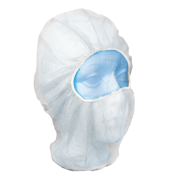 1890 - HAIRNET FULL HEAD BALACLAVA : one size, polypropylene, latex free, white