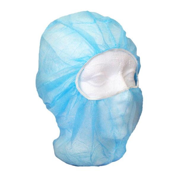 1895 - HAIRNET FULL HEAD BALACLAVA : one size, polypropylene, latex free, blue