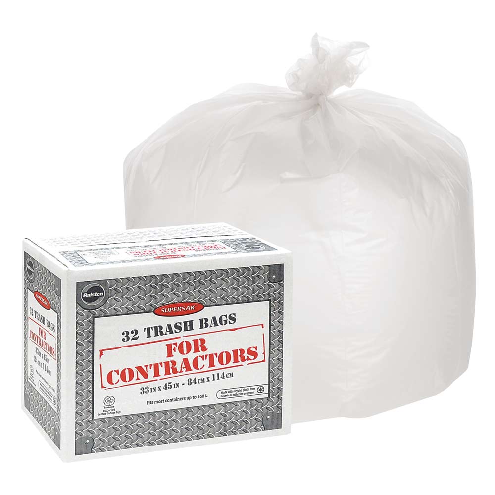 37800 - GARBAGE BAGS 33" X 45" CLEAR 2.2 MIL :  33" x 45", clear