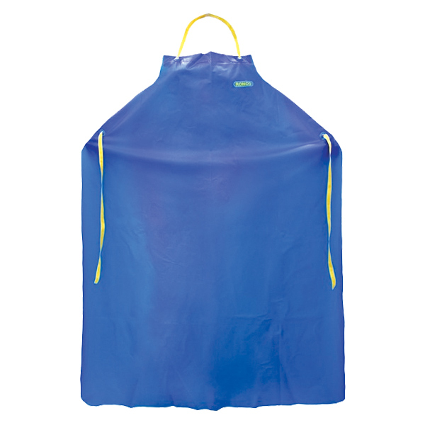 41-532 - APRON 35" X 45" 8MIL COVER ME VINYL : blue, one size fits all, 45" x 35", 8 mil, food contact compliant, moderate chemical/solvent resistance