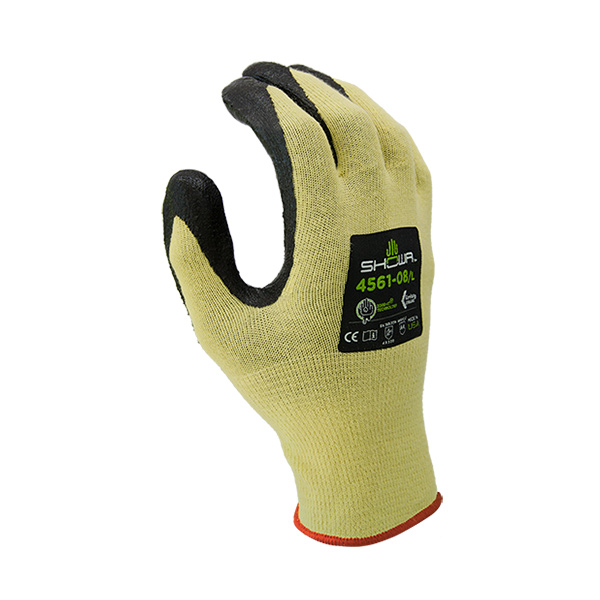 4561L-08 - GLOVES SHOWA LARGE : large, Kevlar® liner, yellow/black