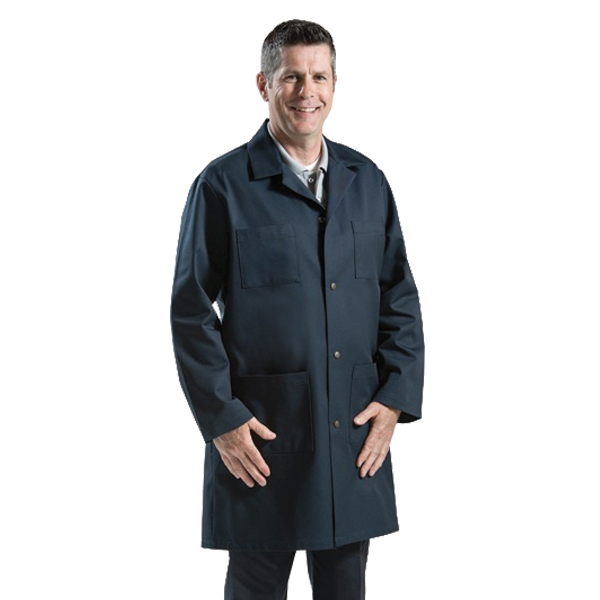 639012D-N - Long Navy Lab Coat : two piece, long, navy