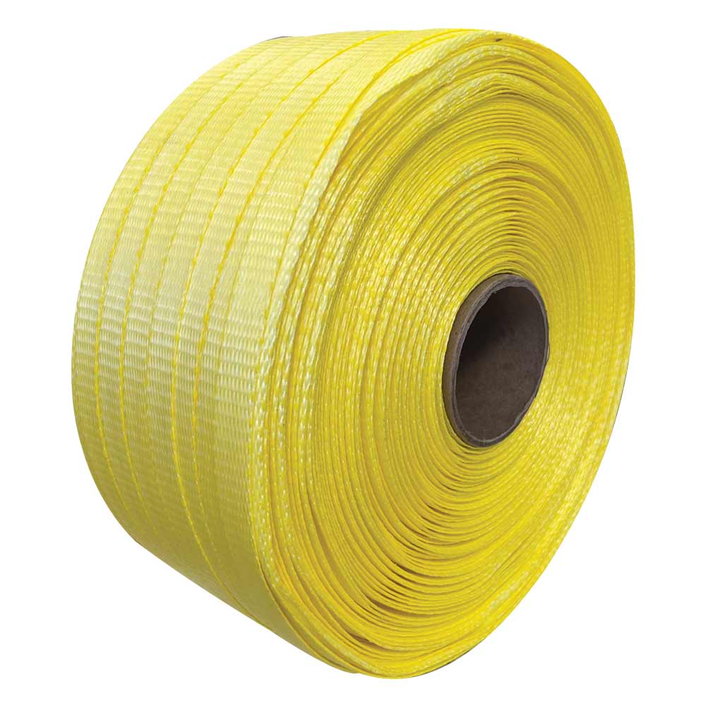 66WXL - CORD STRAP  3/4" X 1665' YELLOW : 3/4" x 1665', 1750 lb break strength