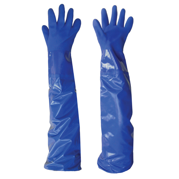 77-395 - GLOVES PVC LONGARM TRIPLE DIP : 28" long, triple-dipped PVC, cotton interlock