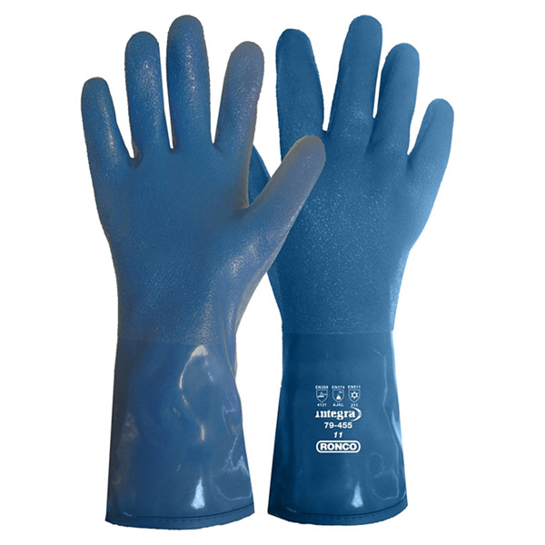 79-455-11 - GLOVES INTEGRA PVC : 2x-large (11), triple-dipped PVC, cashmere fleece, gauntlet