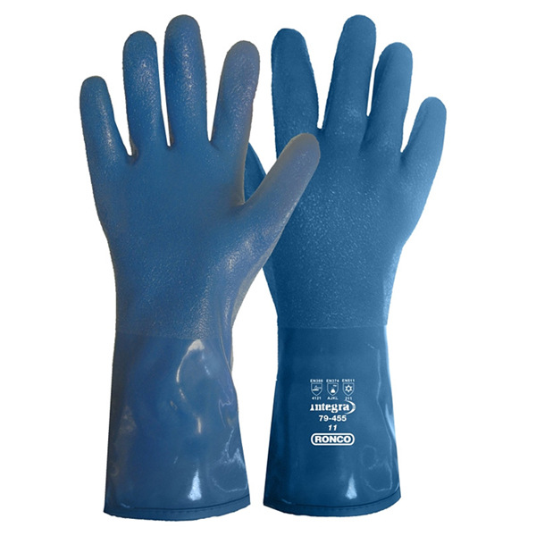 79-455 - GLOVES INTEGRA PVC : triple-dipped PVC, cashmere fleece, gauntlet