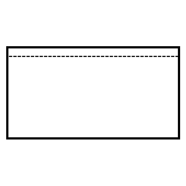 BC200 - PACKING SLIP  5.5" X 10" : 5.5" x 10", full clear panel