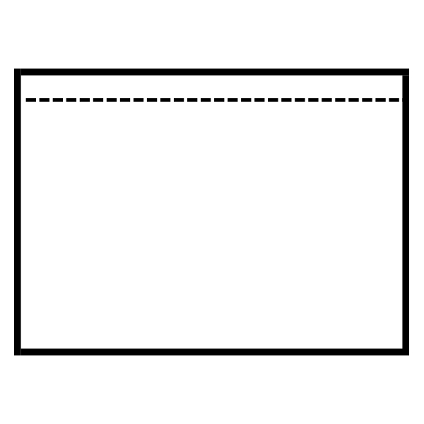 BC400 - PACKING SLIP  7" X  5.5" : 5.5" x 7.5", full clear panel