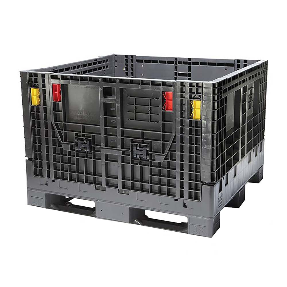 BC484534 - CONTAINER COLLAPSIBLE BULK 48" X 45" X 34" : 48" X 45" X 34", black, 1800 lbs capacity