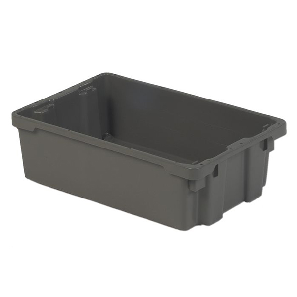 CSCA341 - STACK-N-NEST CONTAINER GREY : grey, 20-1/10"W x 13"D x 6-1/5"H