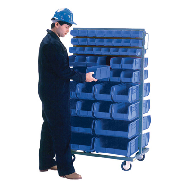 CSCB089 - BIN RACK MOBILE DOUBLE SIDED : 36"W x 24"D x 63"H, 1000 lbs capacity