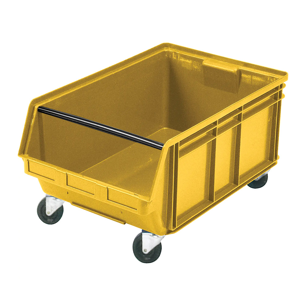 CSCC450 - STACKING BIN W/CASTERS : 29"D x 18-3/8"W x 11-7/8"H, 150 lbs, yellow