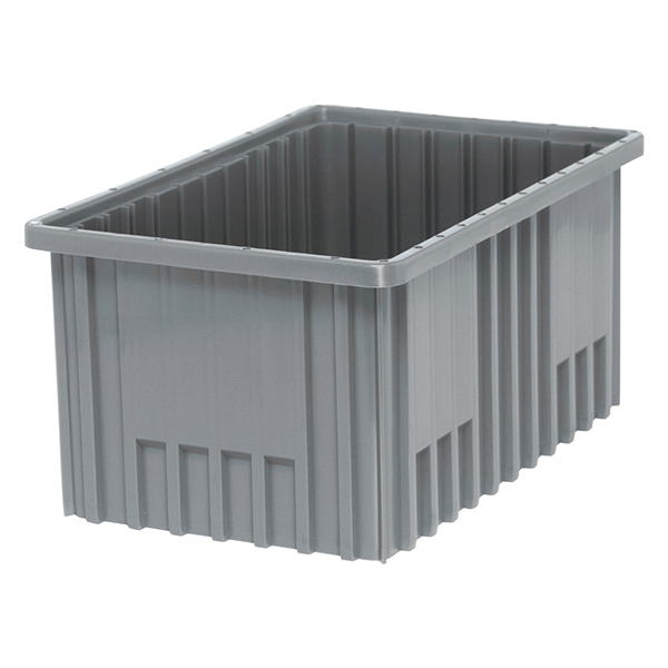 CSCC648 - CONTAINER DIVIDER BOX, GREY : Grey, 22-1/2"W x 17-1/2"D x 8"H, 1.32 cu. ft. volume