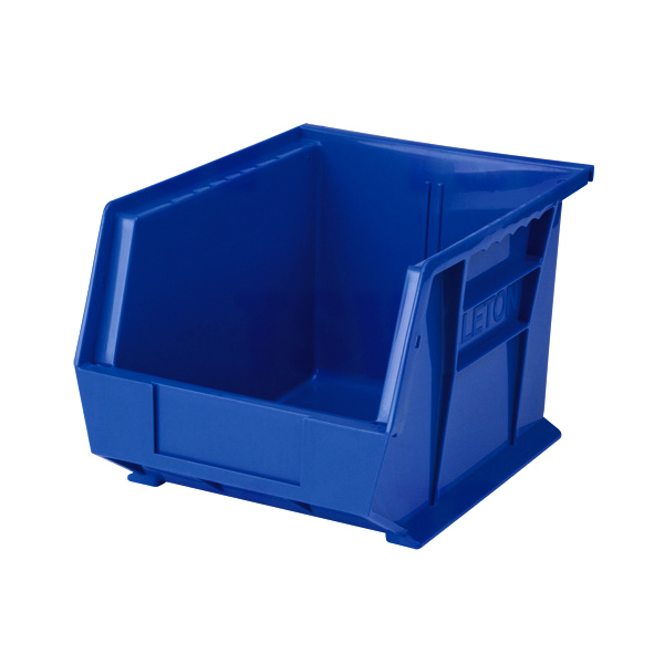 CSCF840 - BIN STACK & HANG BLUE  50 LBS CAP : 8-1/4"W x 10-3/4"D x 7"H, blue, 50 lb. capacity
