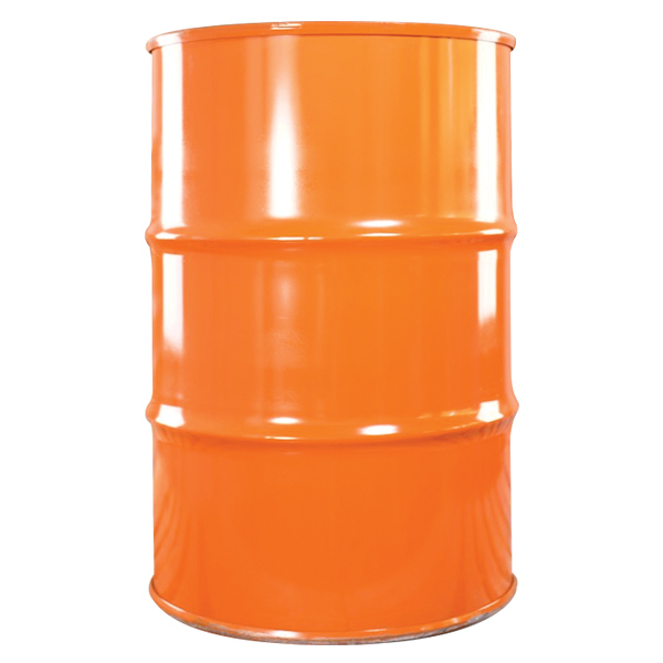 CSDC378 - DRUM STEEL 55 GALLON : 55 US gal, unlined, orange, closed top