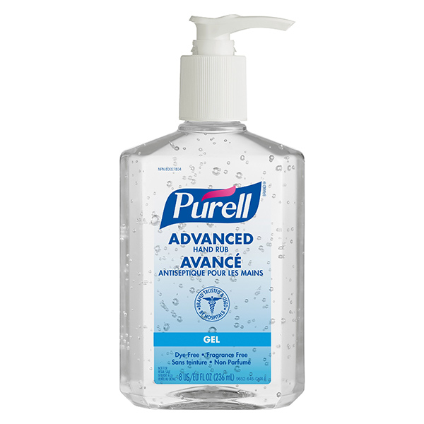 CSJA358 - HAND SANITIZER PURELL PUMP : Pump Bottle, 237 ml, Unscented