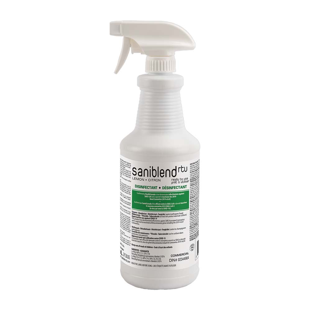 CSJC949 - CLEANER DISINFECTANT QUAT 950 ML : 950 ml, trigger bottle, biodegradable, lemon scent