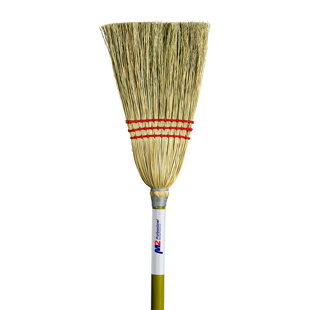 CSJM711 - BROOM CORN LOBBY : 3-string, wood handle, fine sweep