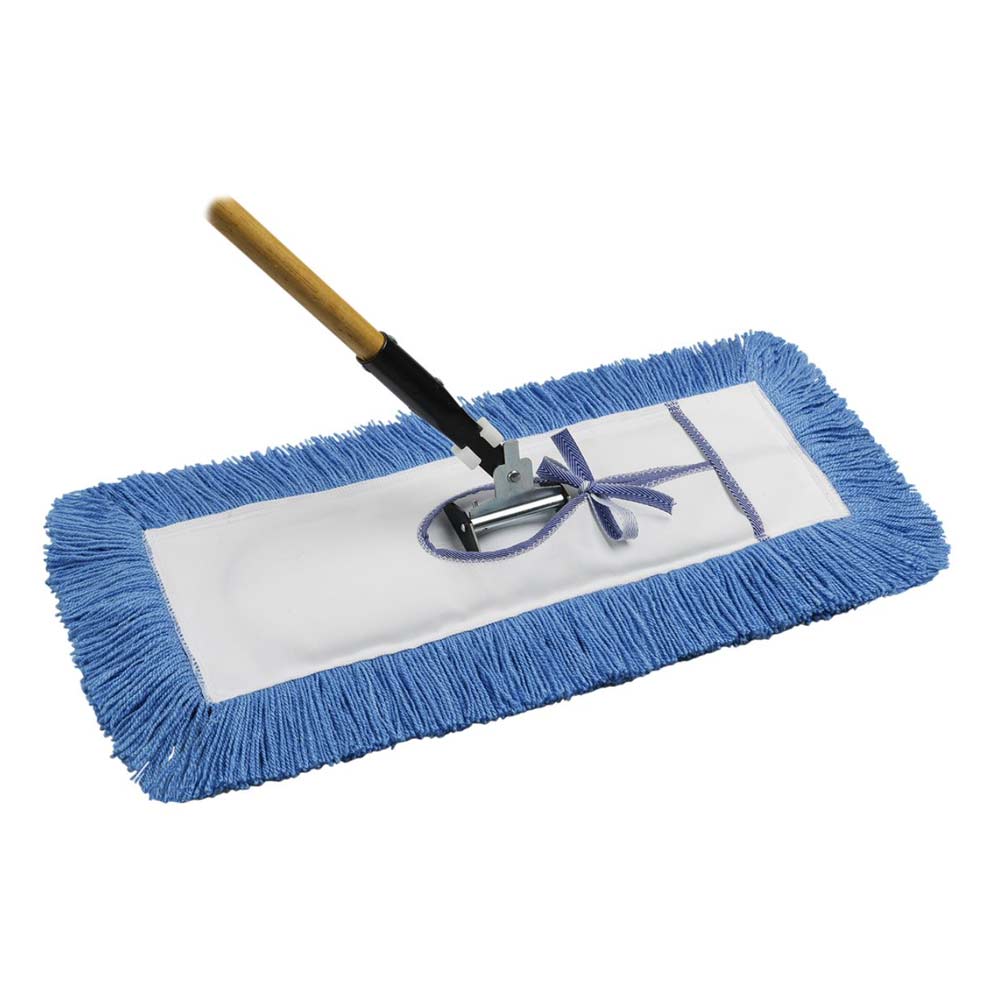 CSJM769 - DUST MOP WITH HANDLE : 48"L, tie-on, nylon