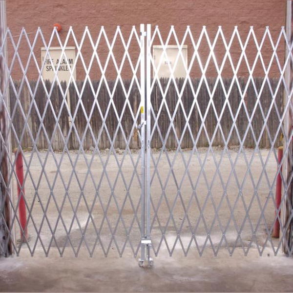 CSKA016 - GATE STEEL FOLDING SECURITY : expanded 6' H, collapsed 6-1/2' H, expanded 16' L, collapsed 15" L, galvanized steel