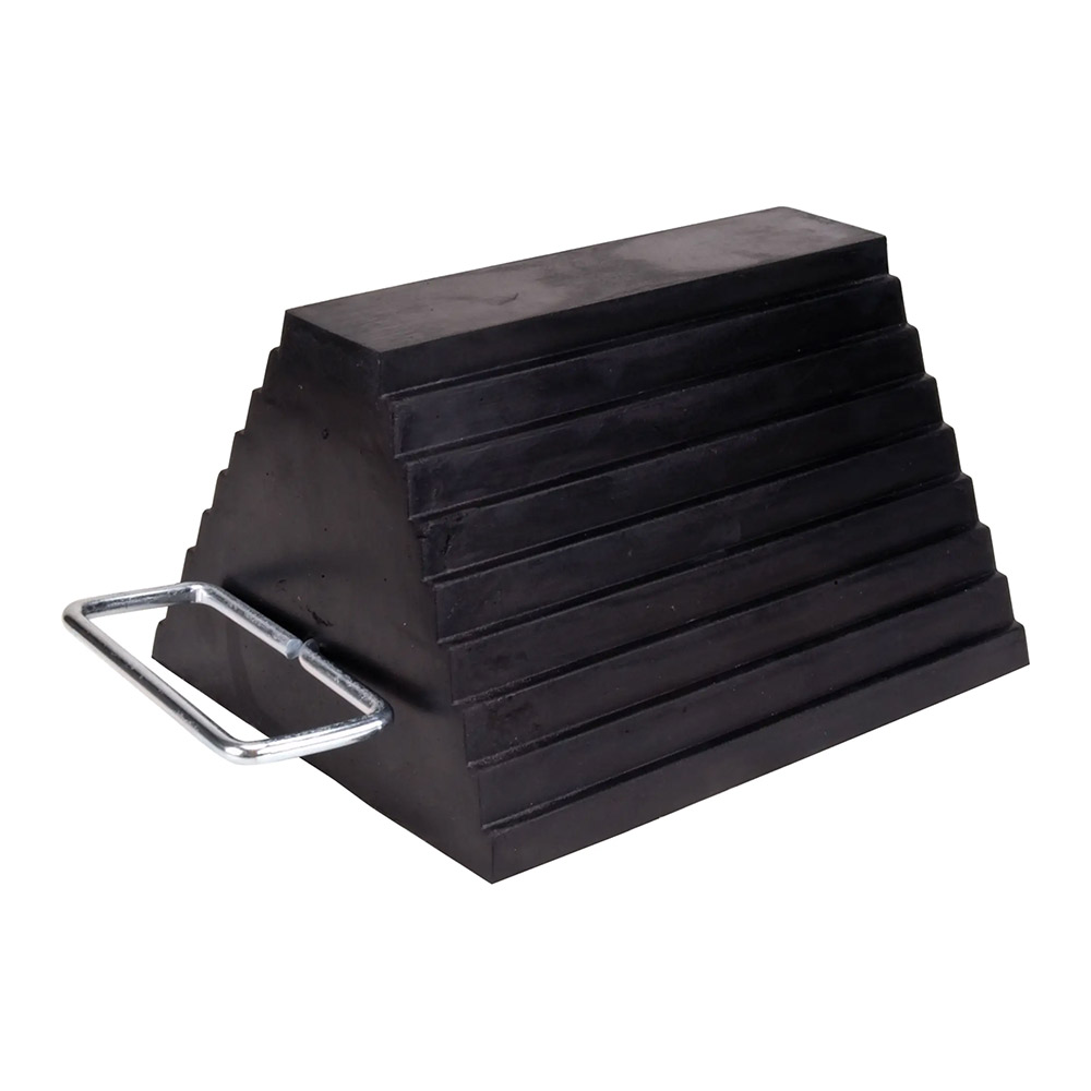 CSKH600 - WHEEL CHOCK RUBBER : rubber, black, max. tire diameter 35"