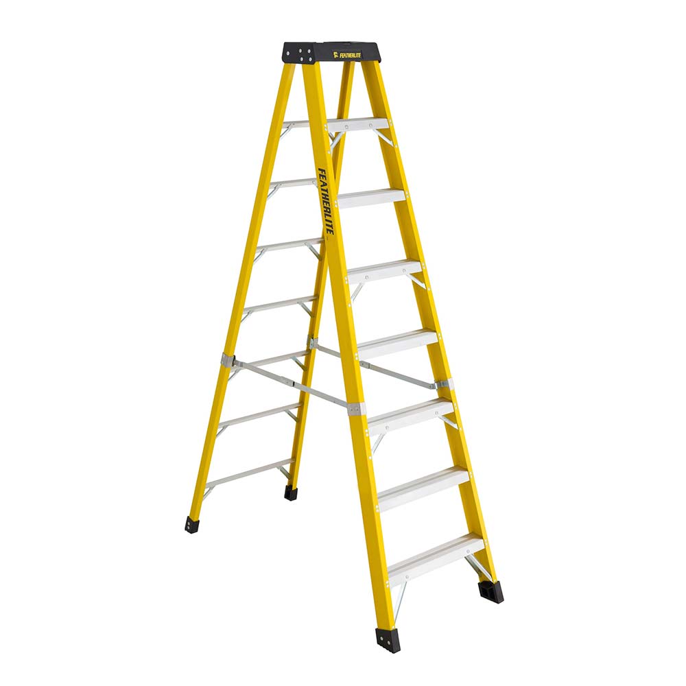 CSMD491 - LADDER  8' STEP FIBREGLASS : 8', fibreglass, 67"H, 300 lb capacity