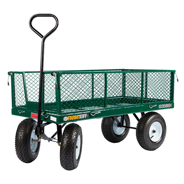 CSMH238 - WAGON WITH FOLD DOWN RACKS : 800 lb. capacity, 48" x 24", 48" handle 
